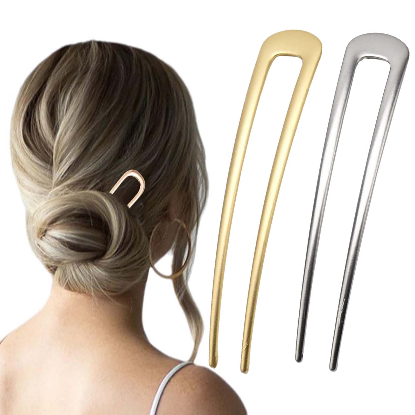 Women Accessories Aesthetic - Французские U-образные винтажные металлические шпильки для