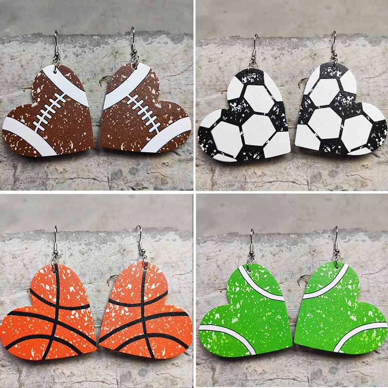 Women'S Volleyball Accessories - Серьги-подвески в форме сердца из искусственной