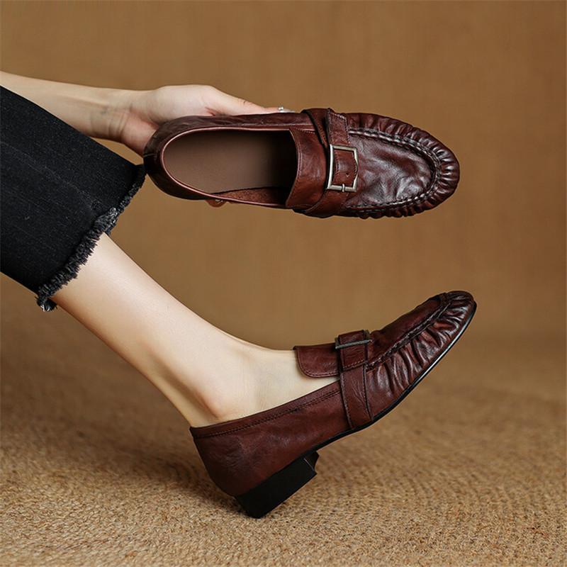 Women'S Shoes And Accessories - Женские Плиссированные туфли-лодочки из натуральной кожи,