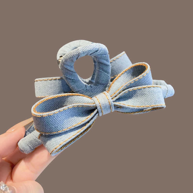 Women'S Winter Accessories Set - Осенне-зимняя джинсовая заколка для волос с