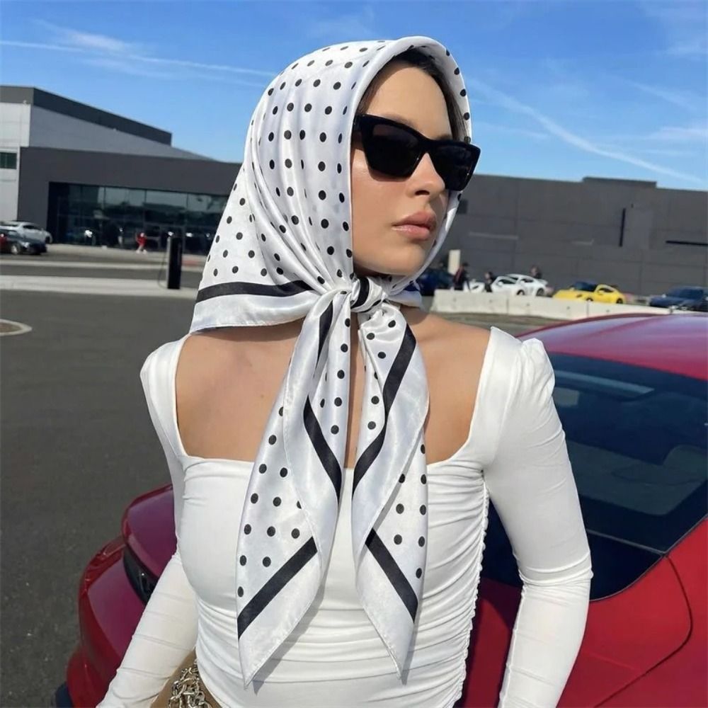 Ретро-шарф с точечным принтом, – обзор и цена Women'S Korean Accessories