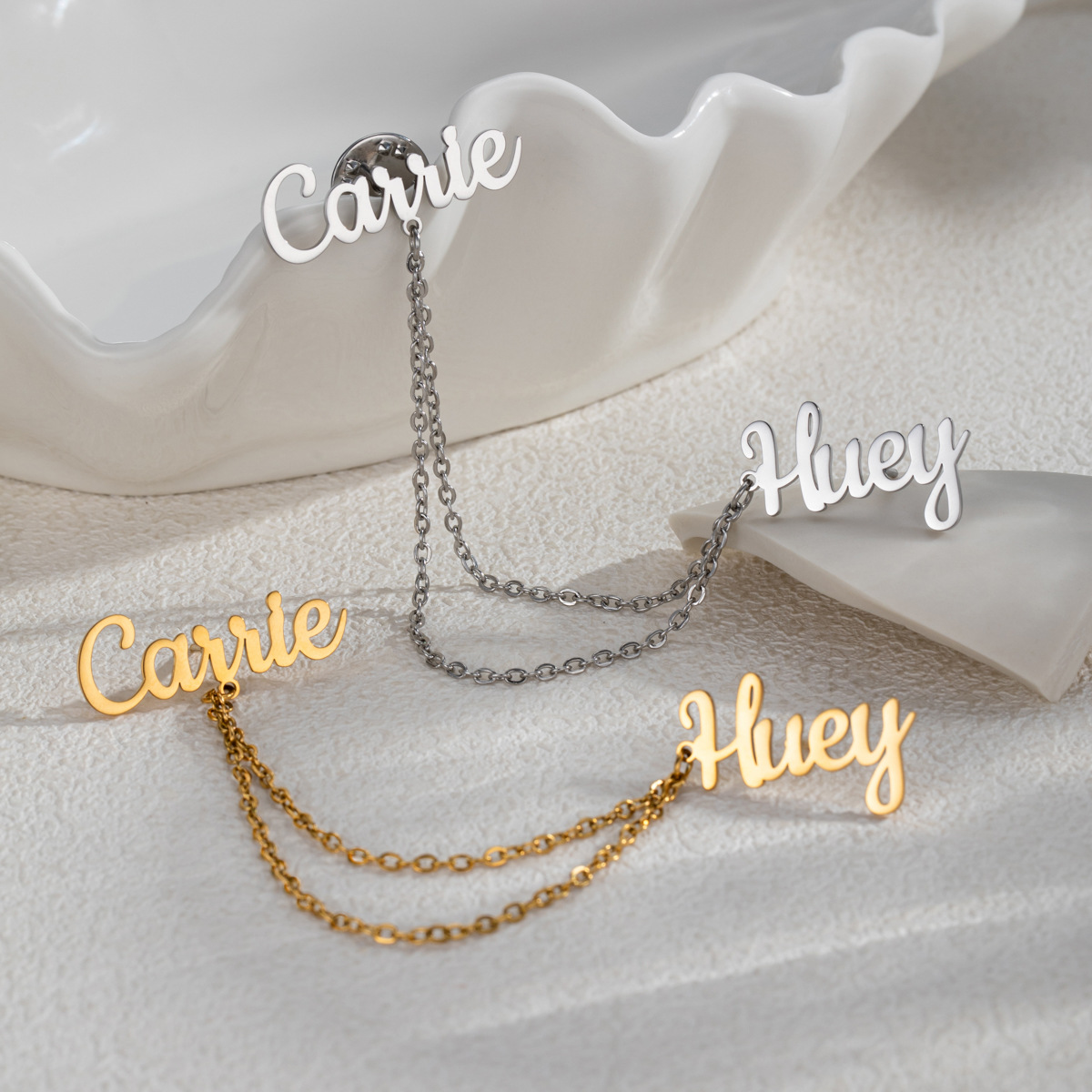 Модные значки-броши с 2 именам – обзор и цена Women Accessories Name