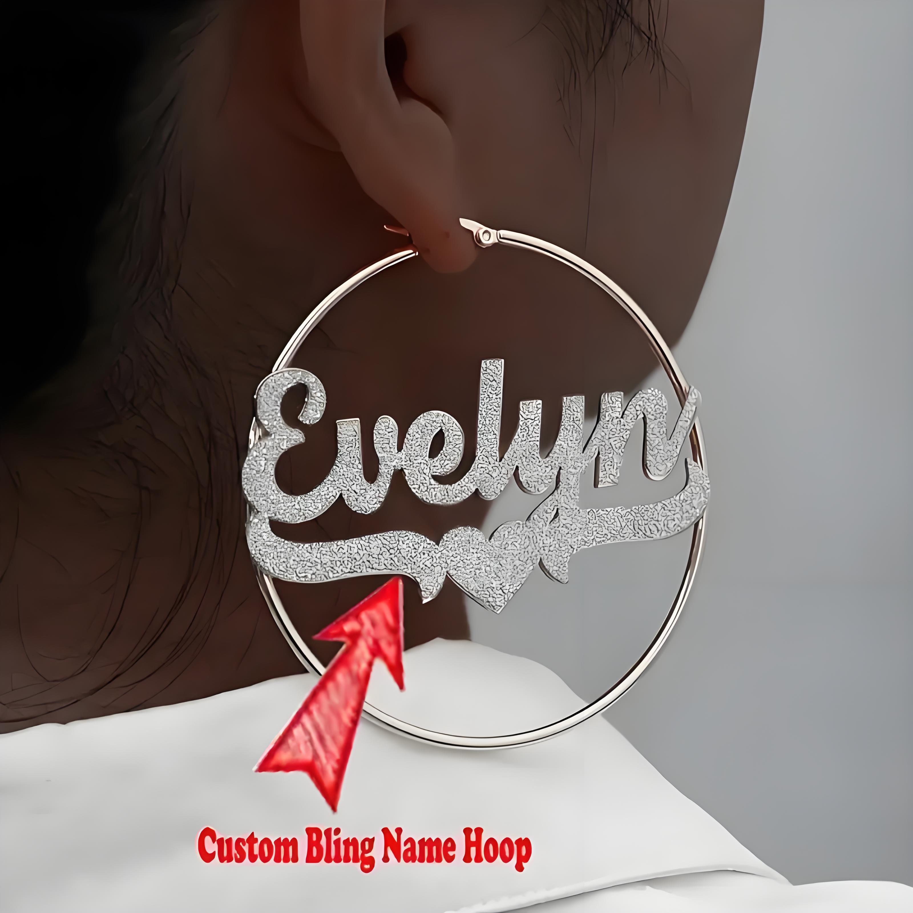 Персонализированные серьги-кол – обзор и цена Women Accessories Name